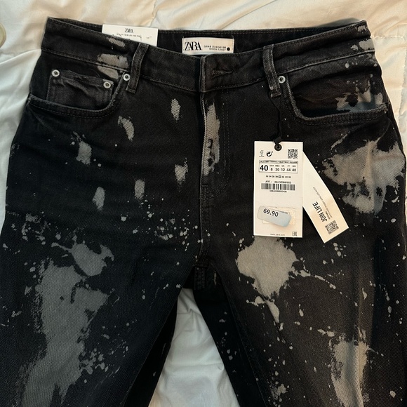 Zara Jeans Zara Bleached Mid Rise Slim Fit Jeans Out Of Stock On
